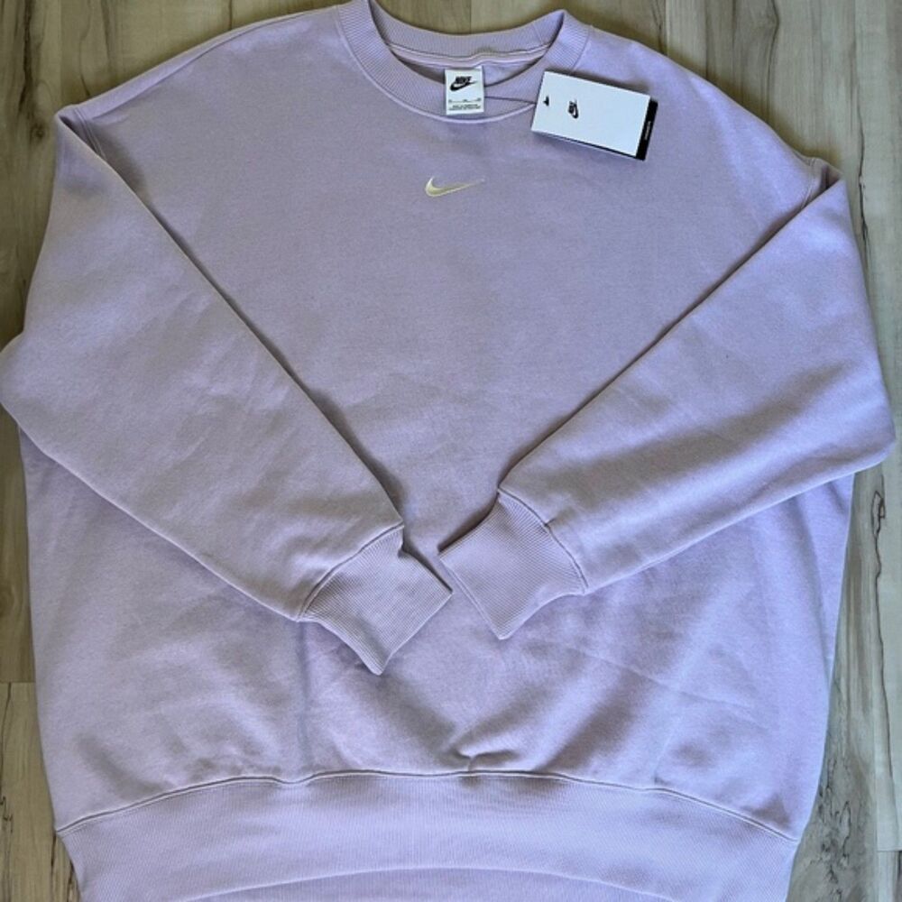 Nike Phoenix Fleece Oversized Crew-Neck Sweatshirt (Periwinkle) - Size Small
